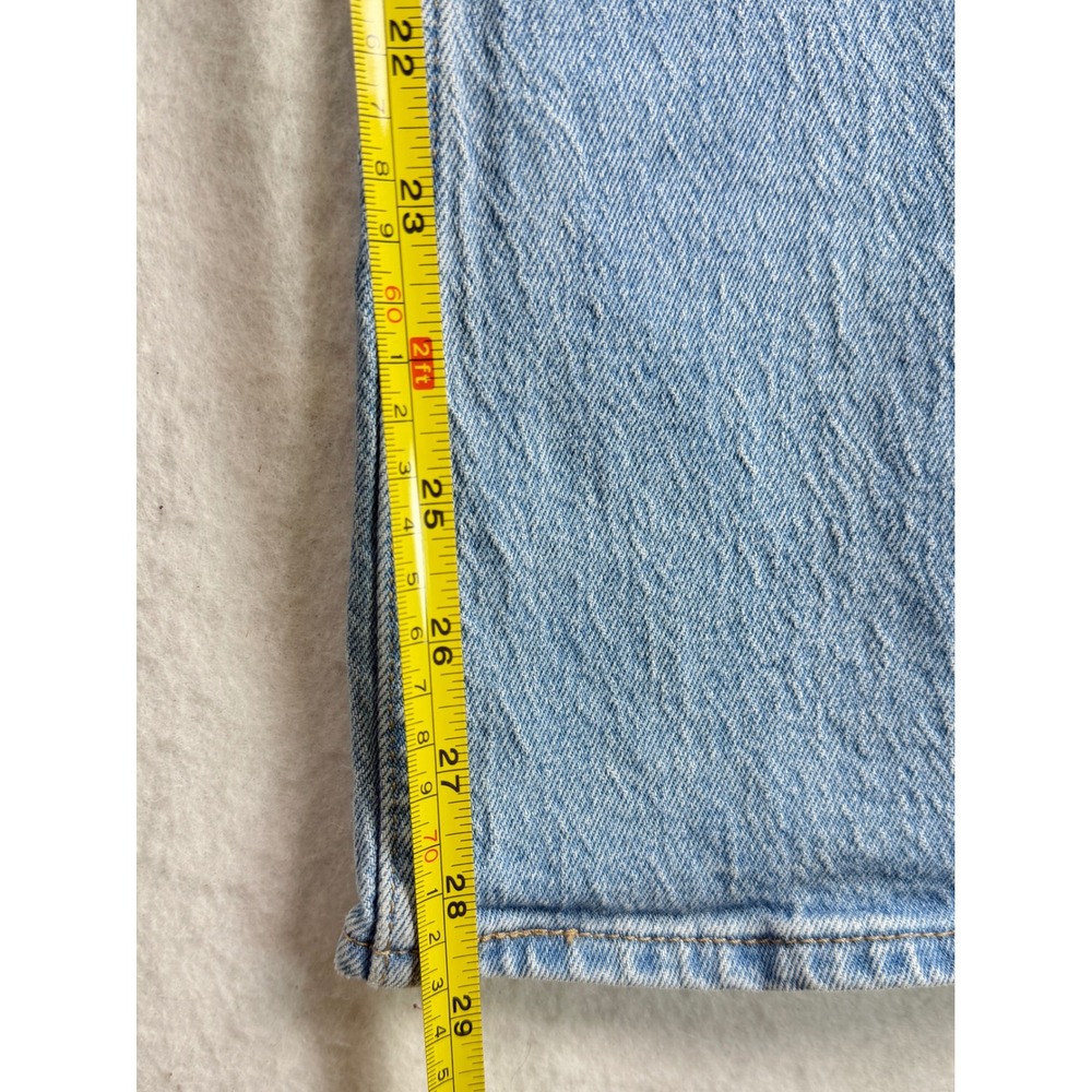 Levis 70s High Flare Jeans Light Wash Distressed Denim Size 26 Retro High Rise - Picture 5 of 7